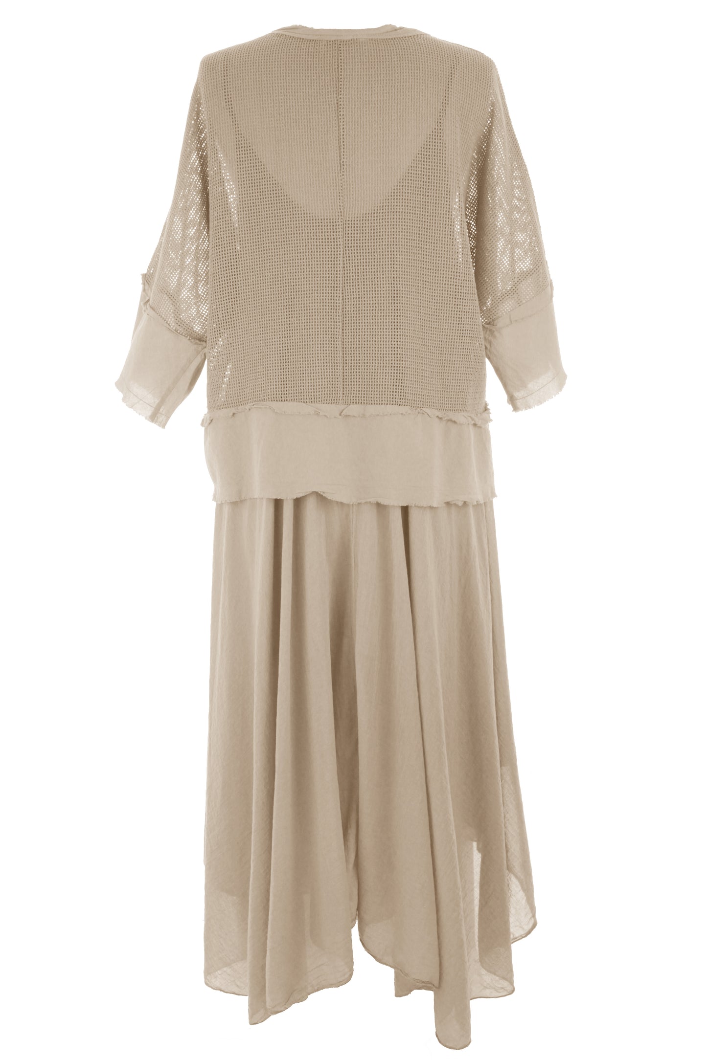 2 Piece Mesh Shrug Midi Dress