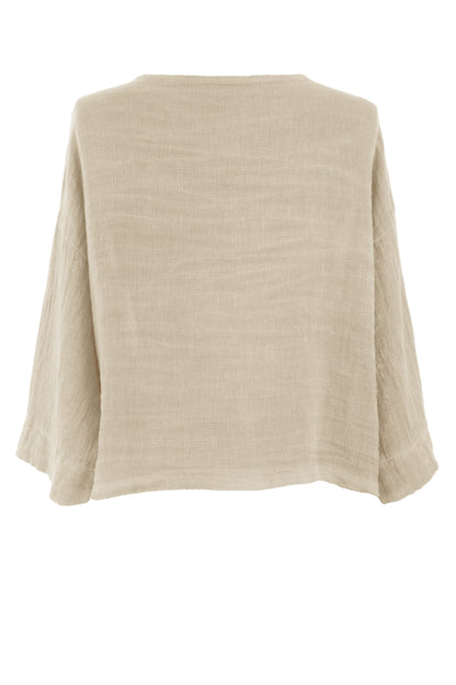 One Button Teabag Linen Jacket