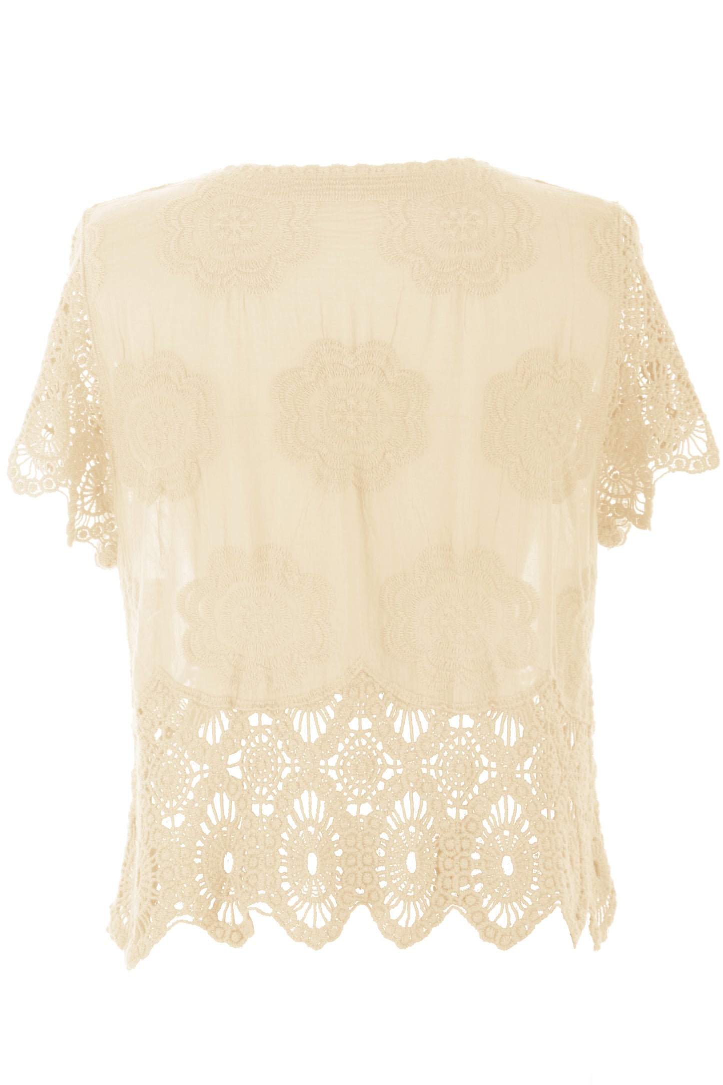 Crochet Trim Cotton Top