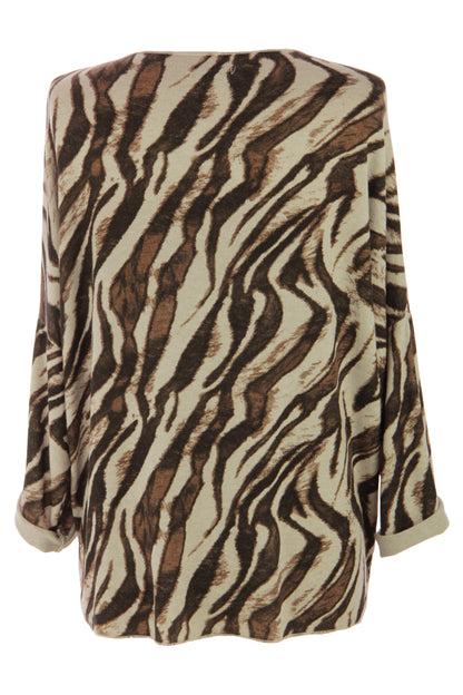 Zebra Print Lightweight Jumper