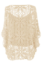 Load image into Gallery viewer, Flower Pattern Crochet Top with Vest
