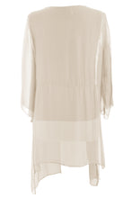 Load image into Gallery viewer, V Neck Asymmetric Silk Top
