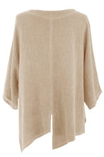 Load image into Gallery viewer, V Cutout Hem Linen Teabag Top
