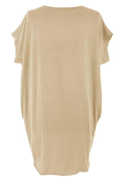 Silver Foil Heart Tunic Top