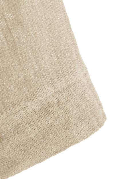 One Button Teabag Linen Jacket