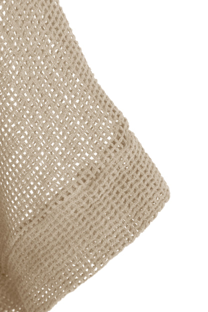 Tie Ruched Detail Mesh Top