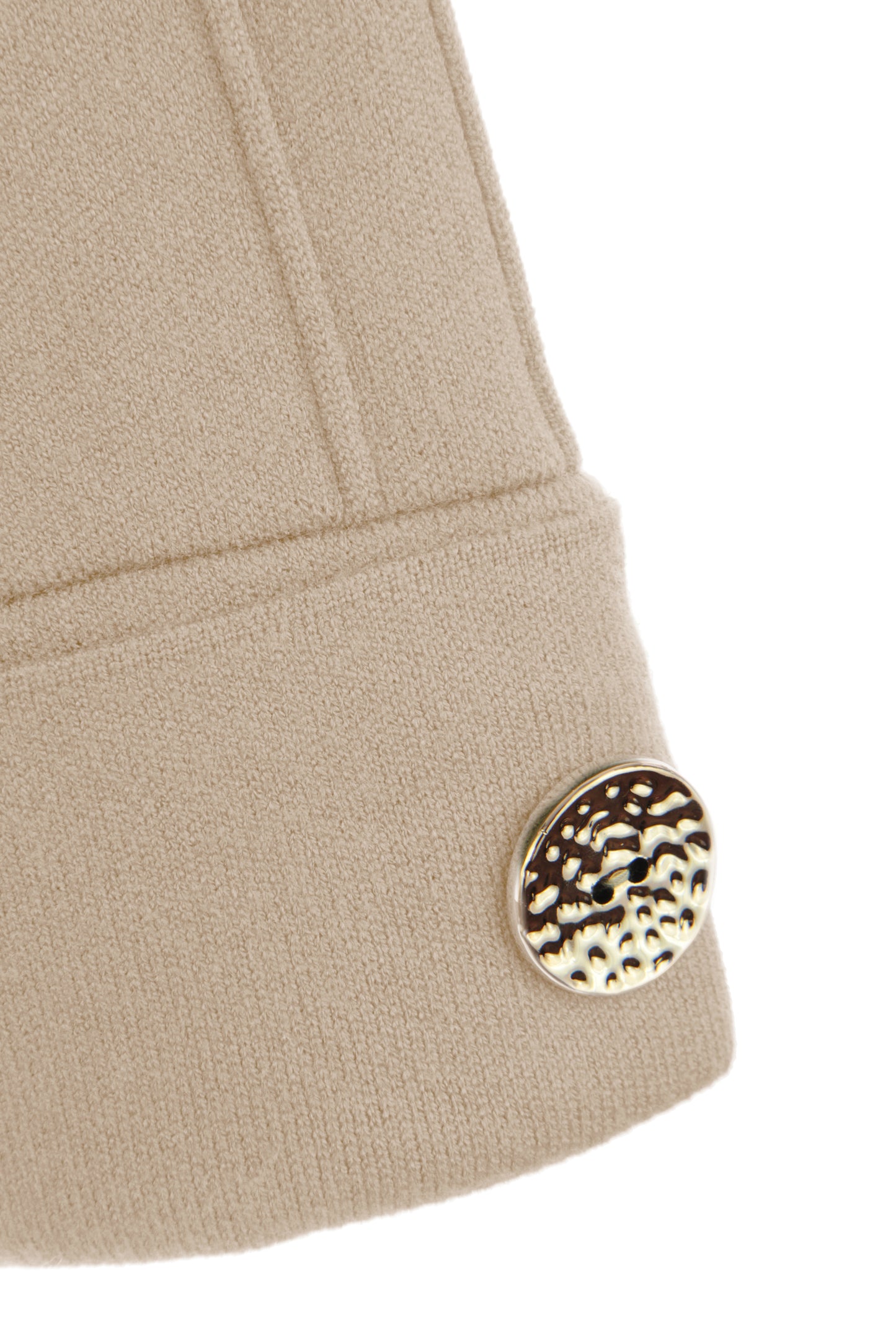 Button Detail 3/4 Sleeve Heavy Knit Jumper