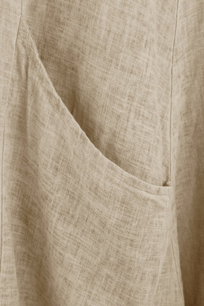 2 Pocket Washed Linen Dress