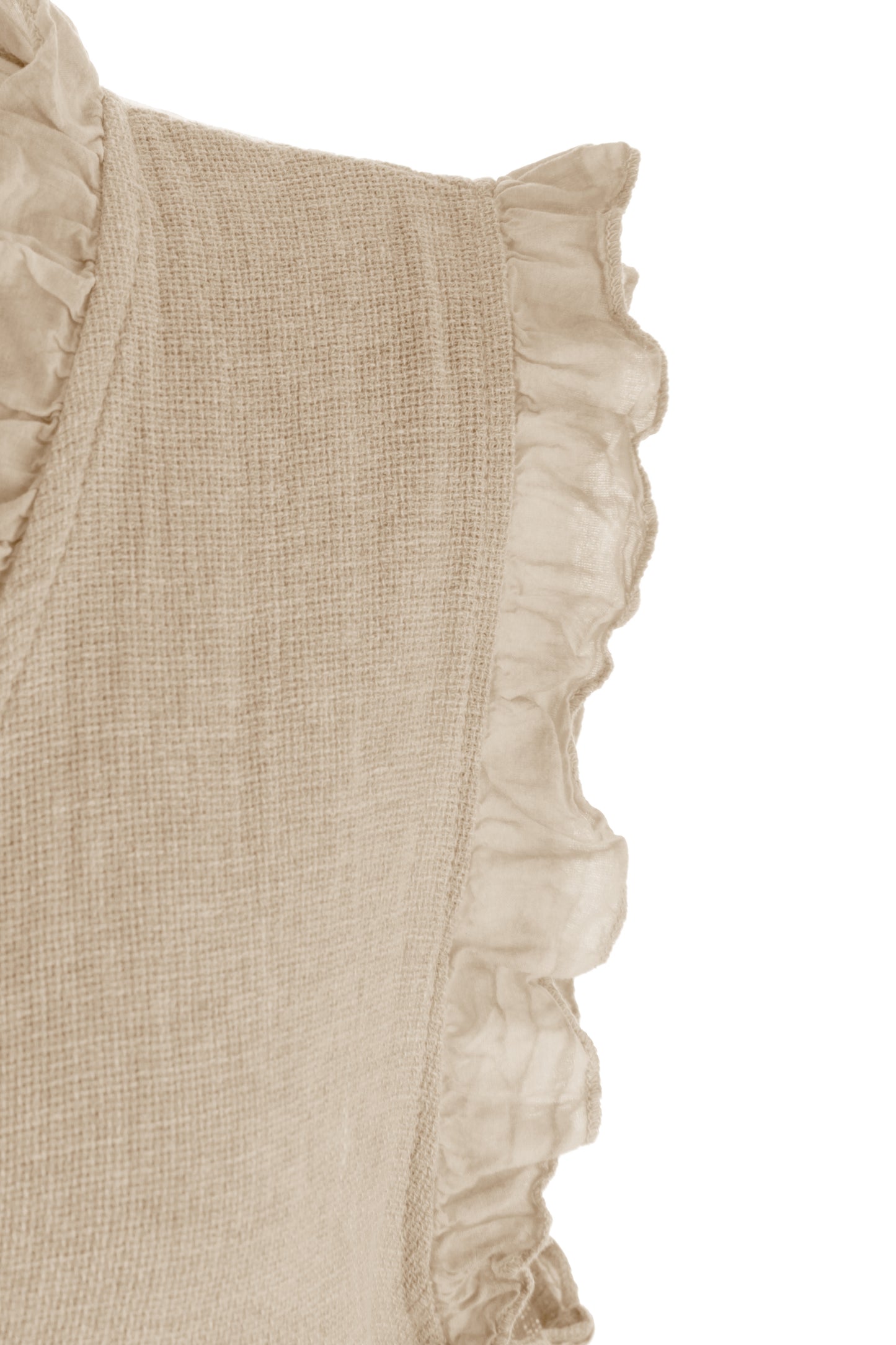 Sleeveless Frill Trim Teabag Top
