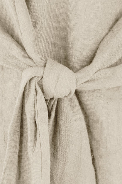 Sleeveless Side Tie Linen Top