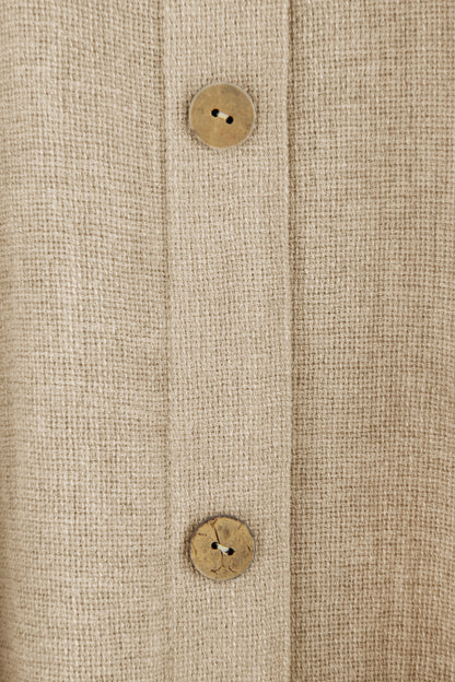 Button Detail Teabag Vest