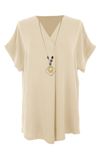 V Neck Necklace Top