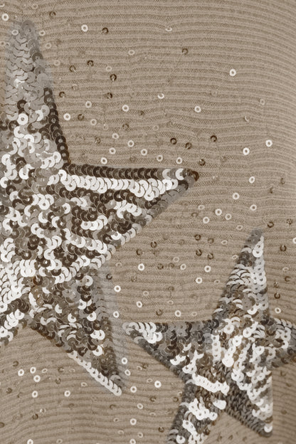 3 Sequin Star Ribbed Jumper
