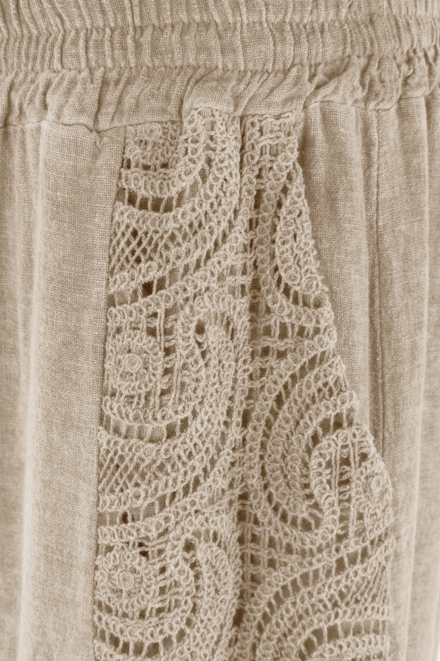 2 Crochet Pocket Linen Trouser