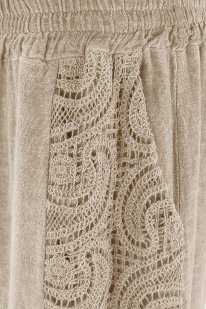 2 Crochet Pocket Linen Trouser
