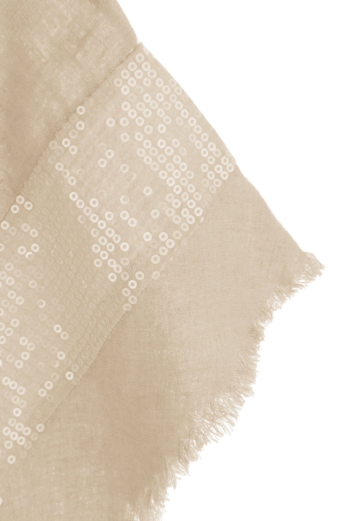 Sequin Trim Linen Top
