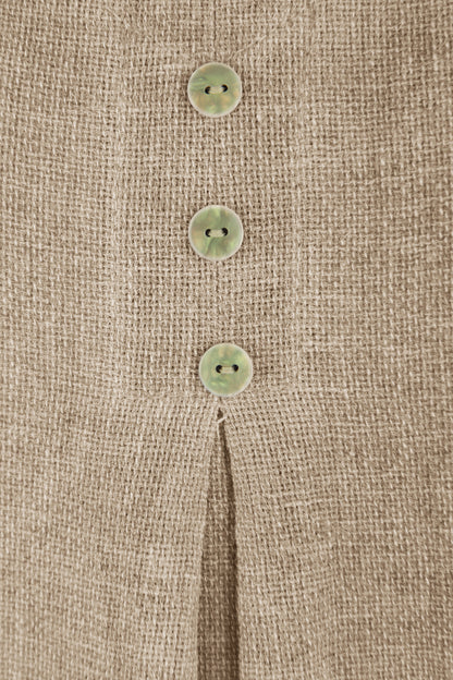 3 Button Detail Teabag Top