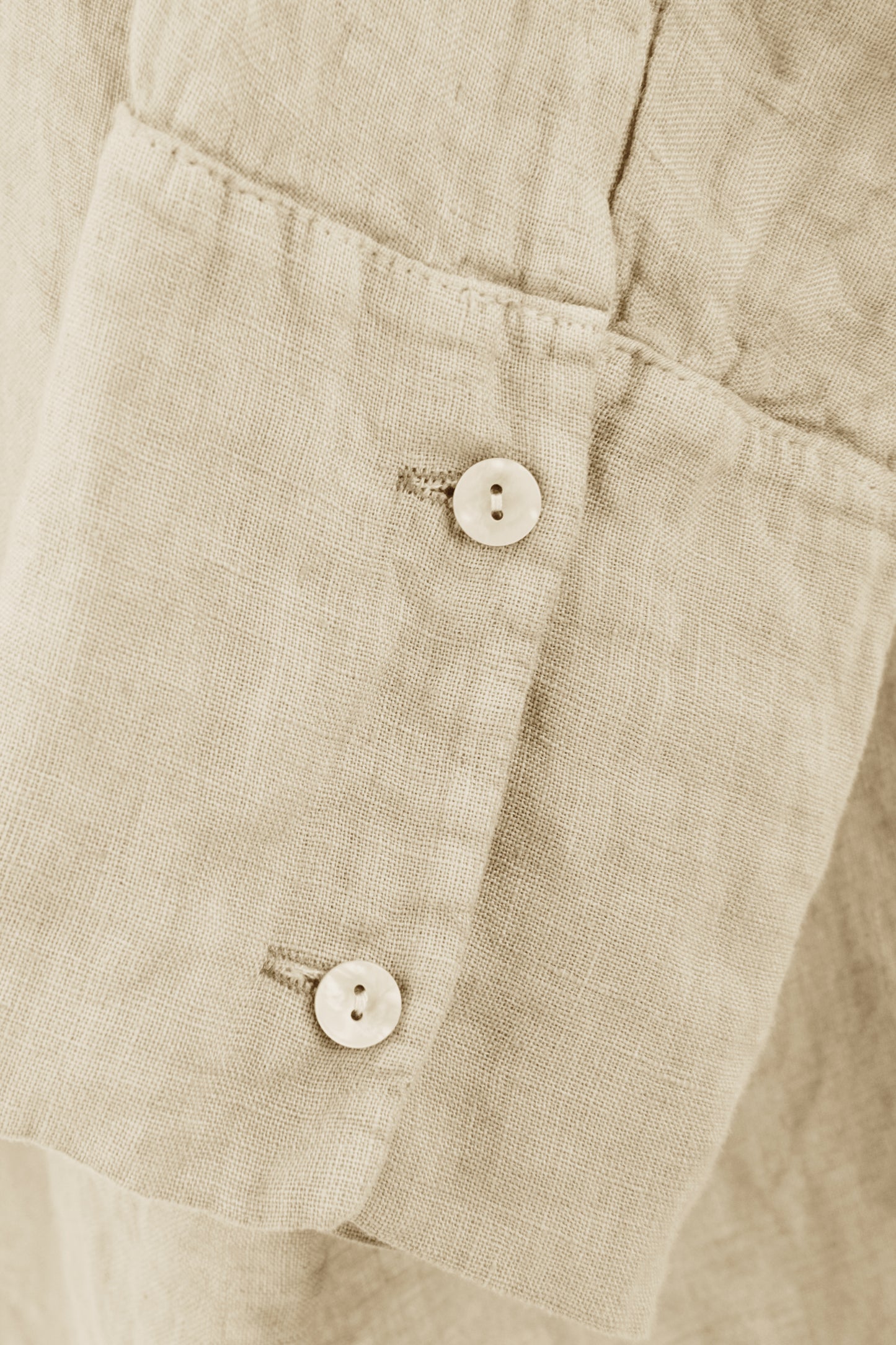 Collar V Neck Linen Top