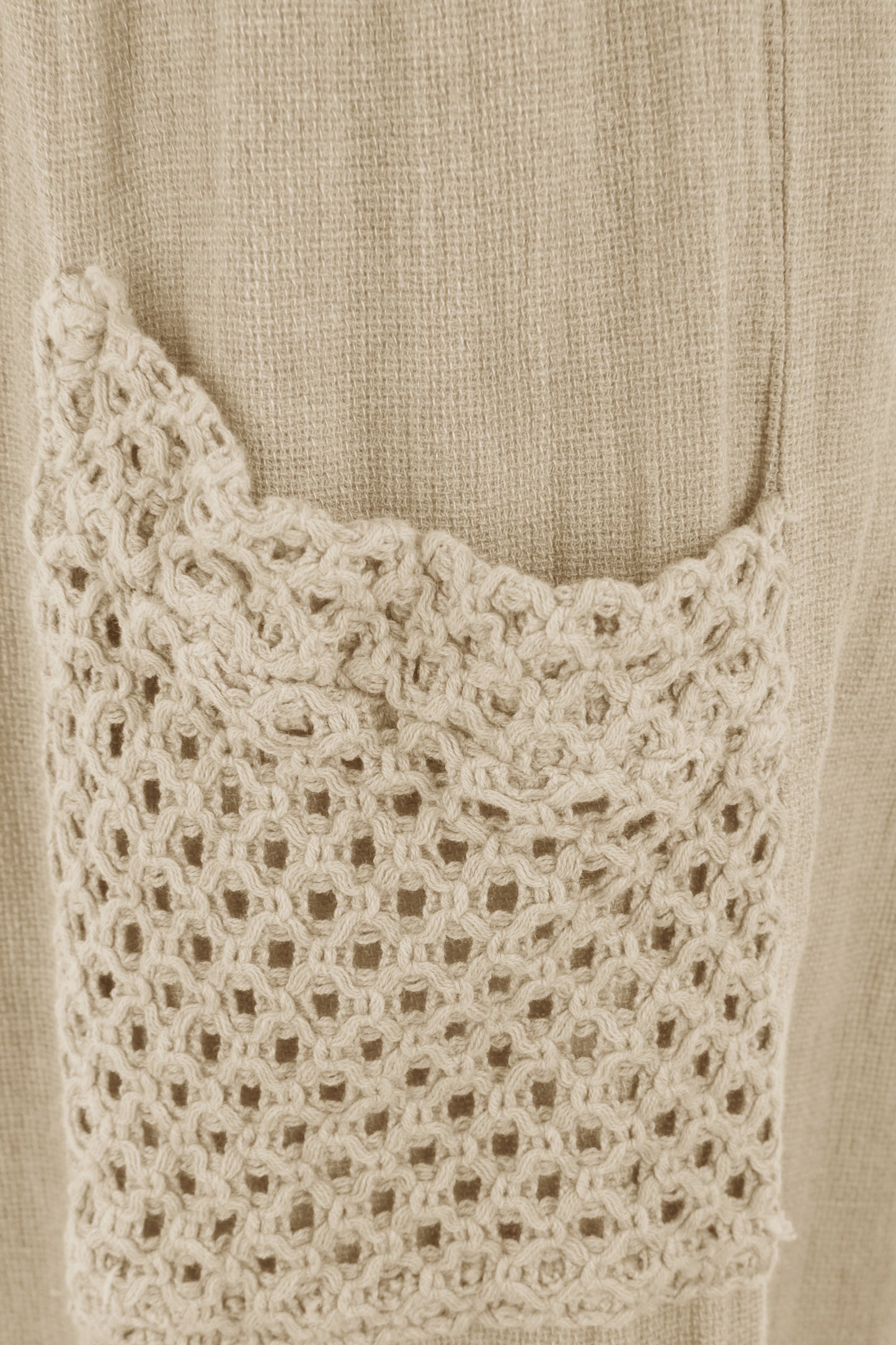 2 Crochet Pocket Barrel Leg Teabag Trouser