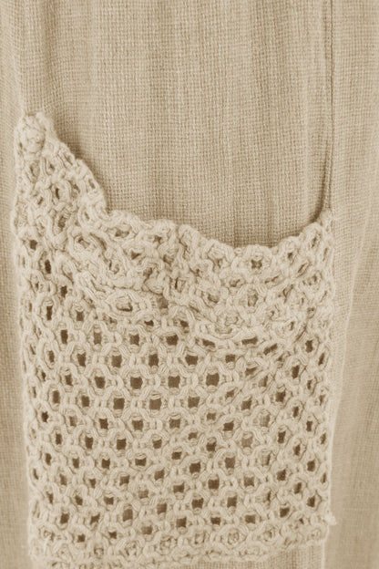 2 Crochet Pocket Barrel Leg Teabag Trouser