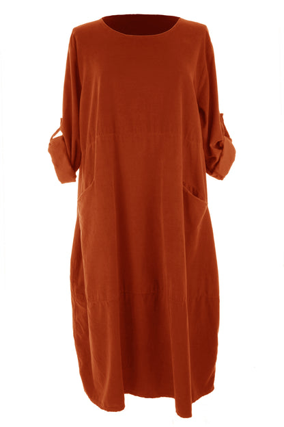 2 Pocket Corduroy Midi