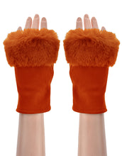 Load image into Gallery viewer, Faux Fur Fingerless Gloves
