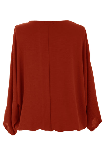Puffball Hem Necklace Top