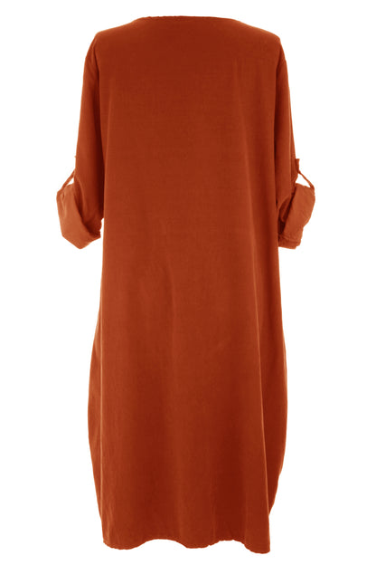 2 Pocket Corduroy Midi