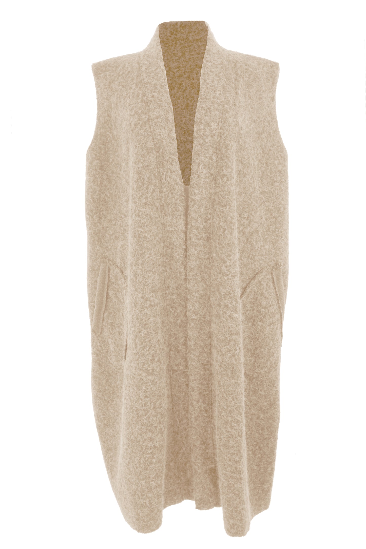 2 Pocket Textured Cocoon Gilet