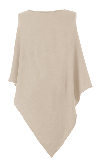 Asymmetric Alpaca Wool Poncho