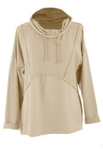 Load image into Gallery viewer, Seam Detail Jersey Hooded Top
