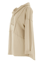 Load image into Gallery viewer, Seam Detail Jersey Hooded Top
