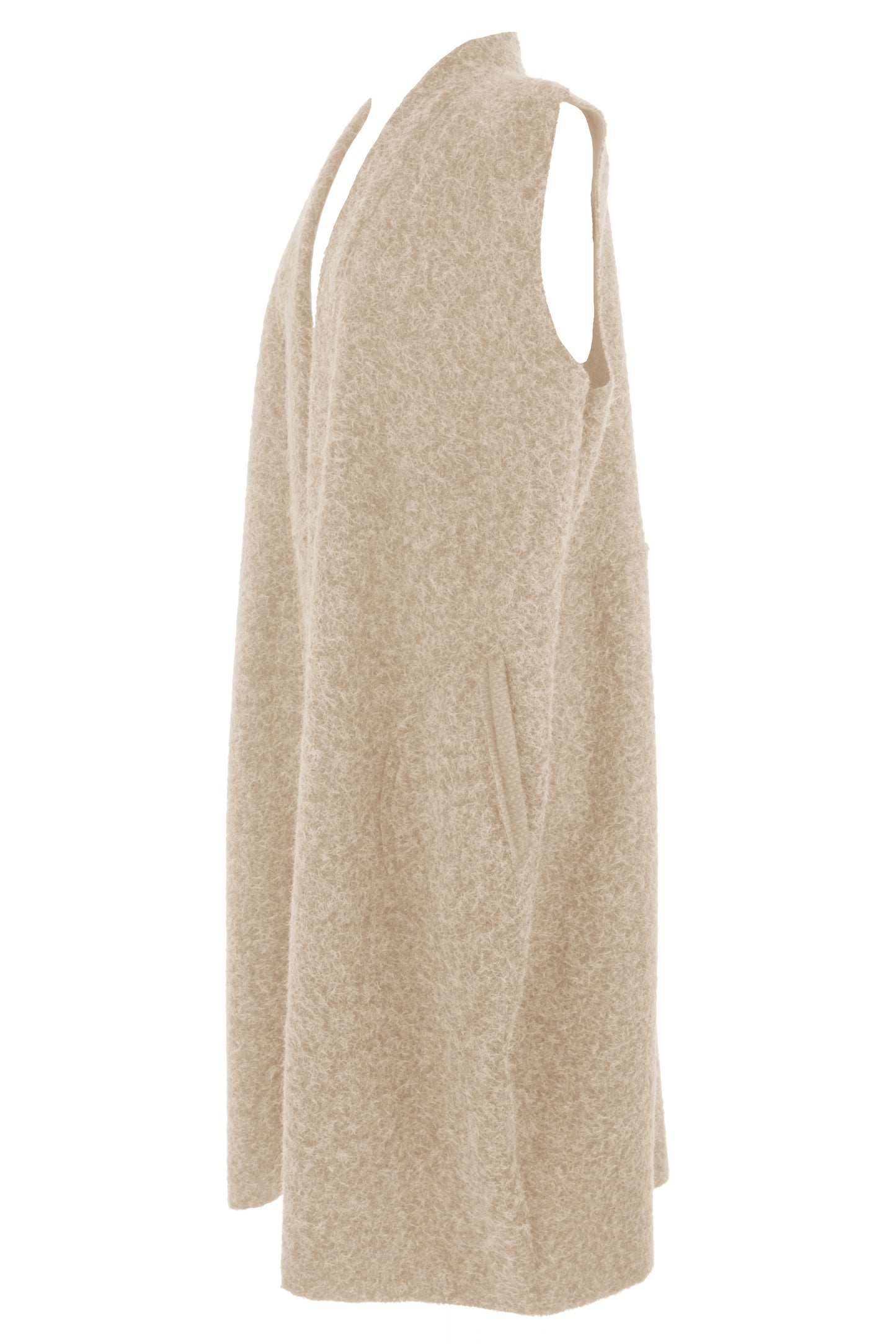 2 Pocket Textured Cocoon Gilet