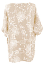 Load image into Gallery viewer, Dandelion Print Button Detail Top
