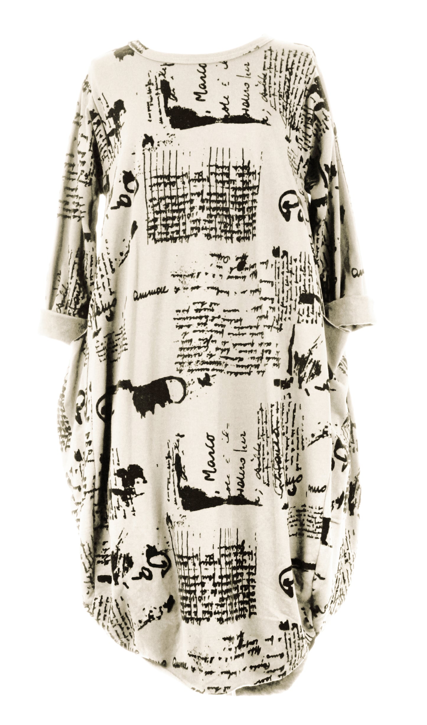 Flocking Script Midi Dress