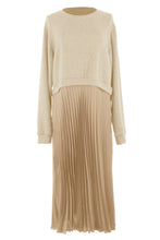 Load image into Gallery viewer, Pleated Satin Jumper Dress
