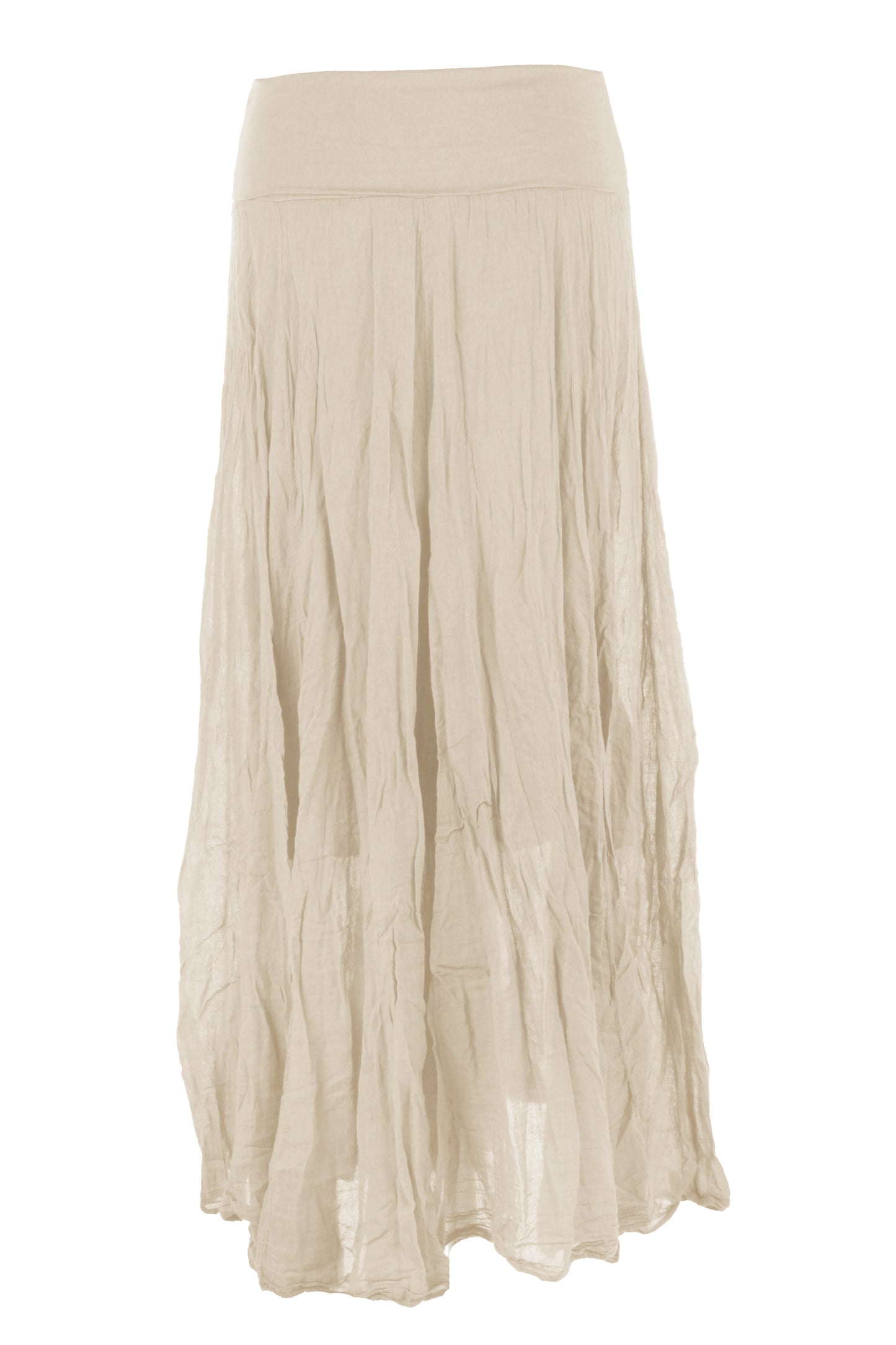 Cotton Panel Midi Skirt
