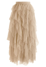 Load image into Gallery viewer, Ruffle Tulle Midi Skirt
