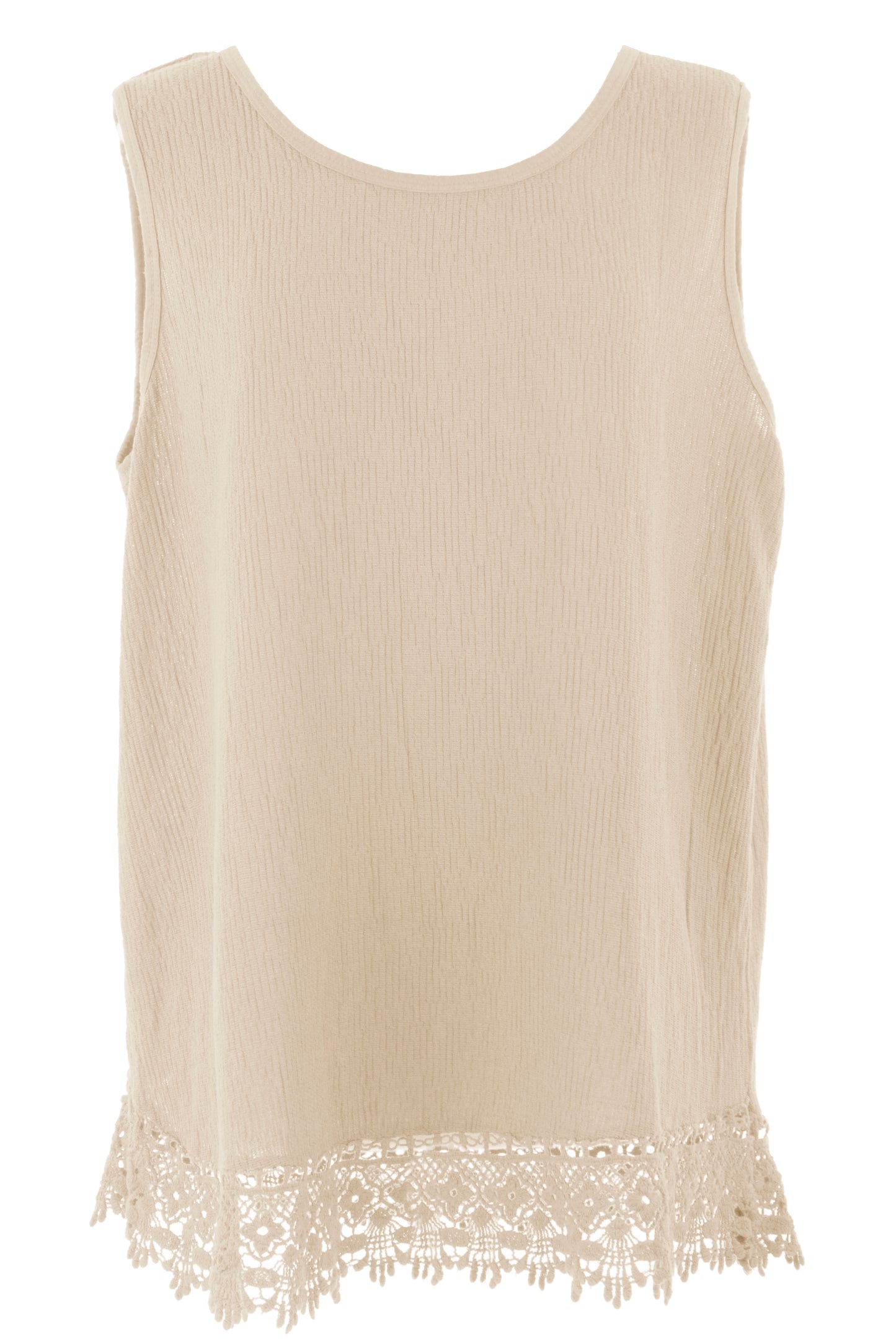 Crochet Trim Teabag Cotton Top