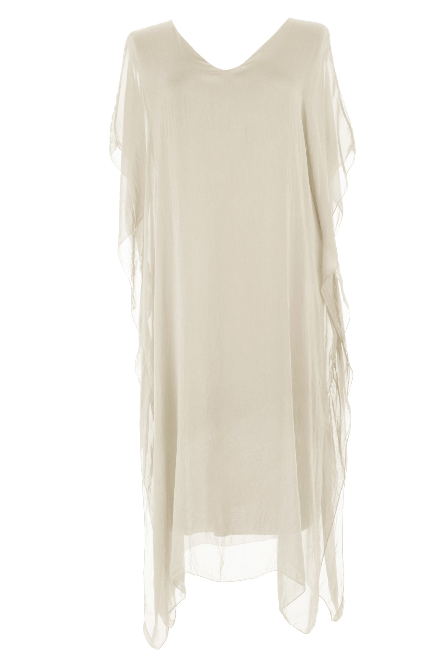 Batwing Silk Kaftan Midi