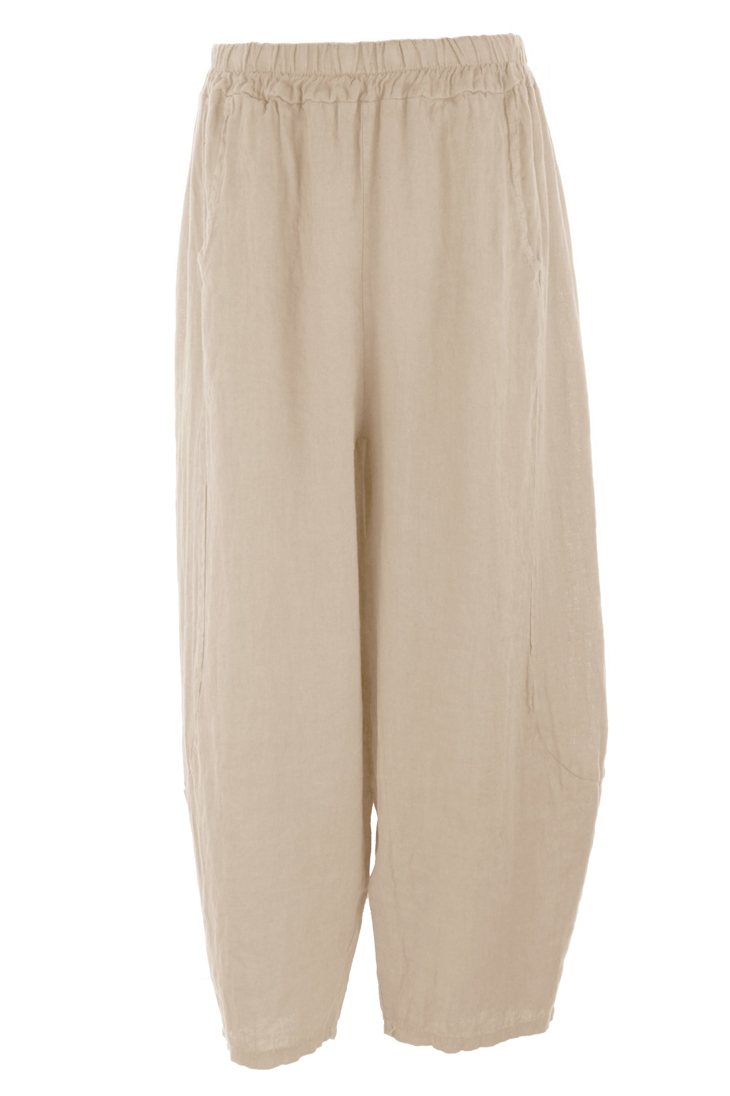 2 Pocket Barrel Leg Linen Trouser