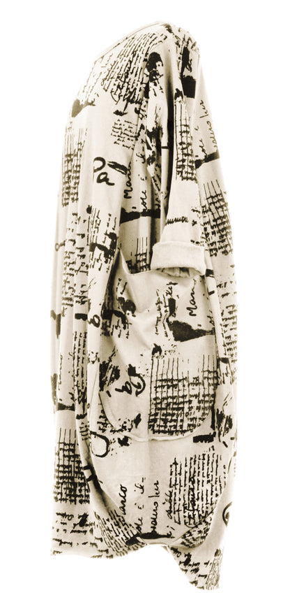 Flocking Script Midi Dress