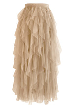 Load image into Gallery viewer, Ruffle Tulle Midi Skirt
