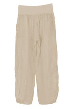 Load image into Gallery viewer, Ruched Ankle Linen Trouser
