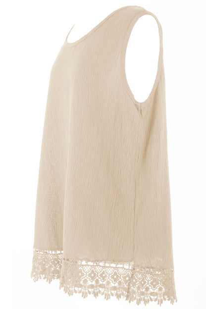 Crochet Trim Teabag Cotton Top