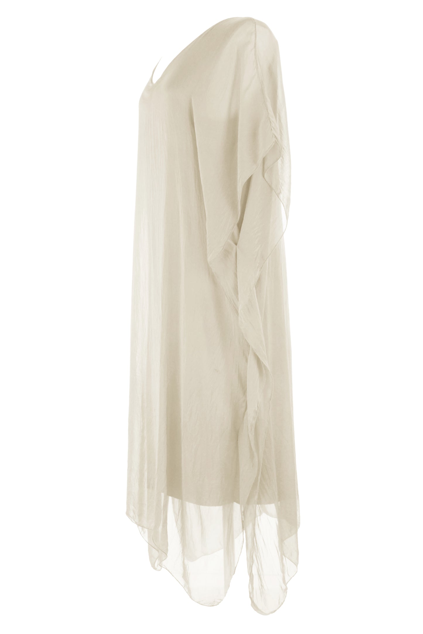 Batwing Silk Kaftan Midi