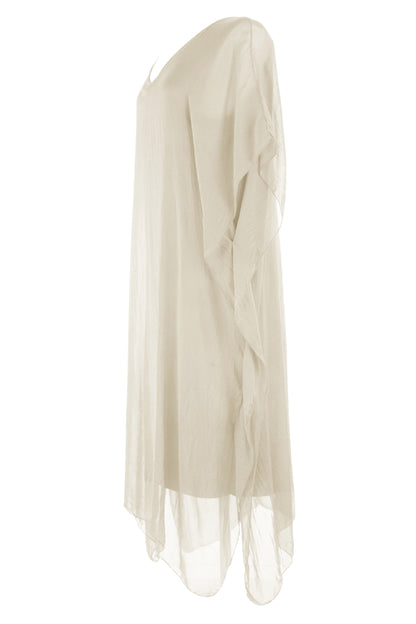 Batwing Silk Kaftan Midi