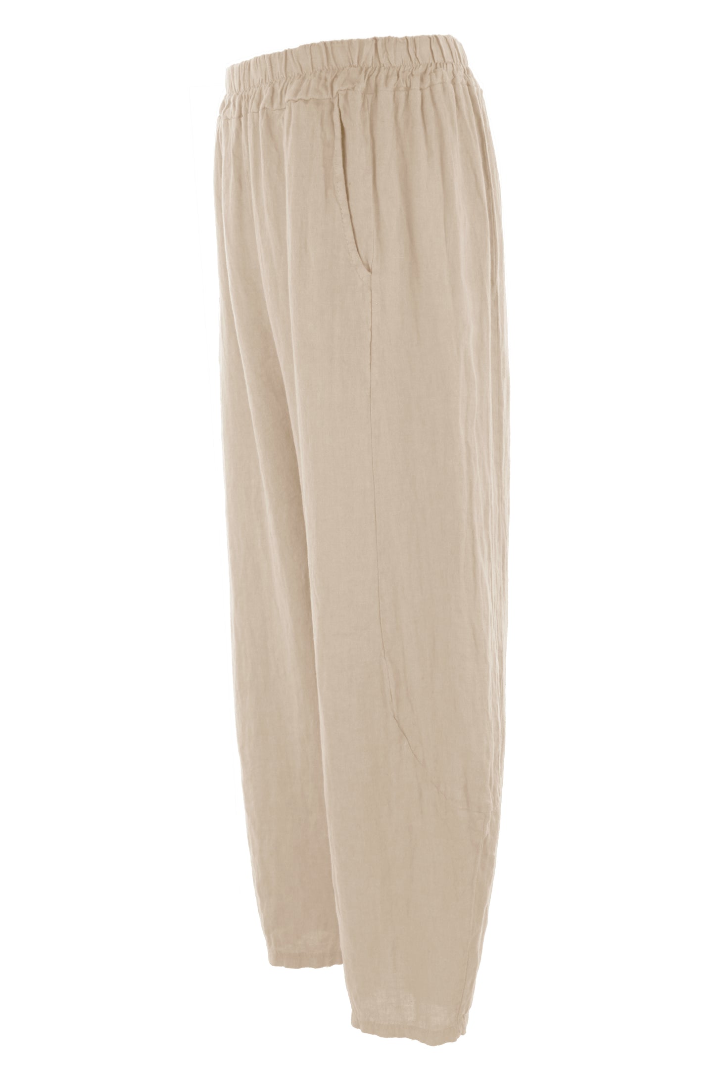 2 Pocket Barrel Leg Linen Trouser