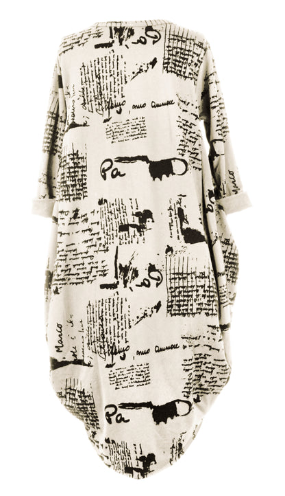 Flocking Script Midi Dress