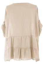 Load image into Gallery viewer, Tiered Hem Cotton Top
